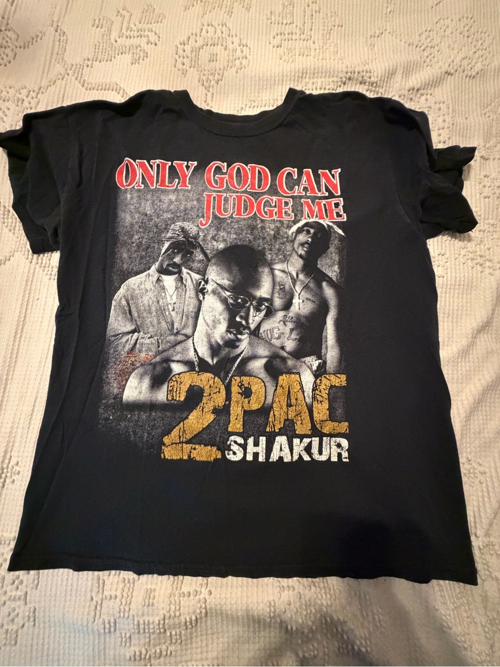 Black Graphic 2Pac 'Only God Can Judge Me' Tee
